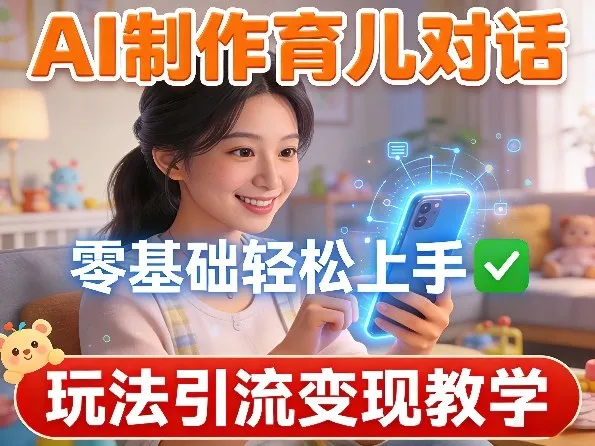 AI制作育儿对话，零基础轻松上手，玩法引流变现教学-33资源网