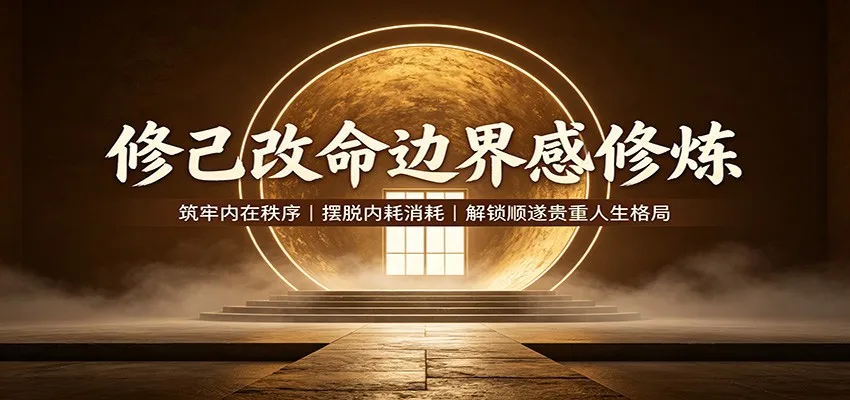 修己改命边界感修炼:筑牢内在秩序,摆脱内耗消耗,解锁顺遂贵重人生格局-33资源网