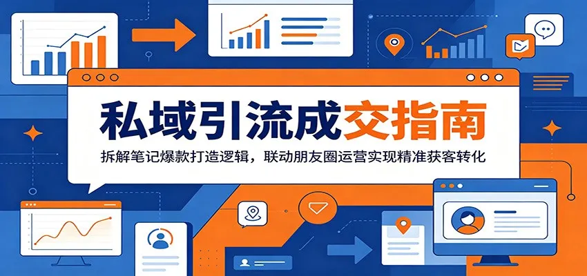 私域引流成交指南：拆解笔记爆款打造逻辑，联动朋友圈运营实现精准获客转化-33资源网