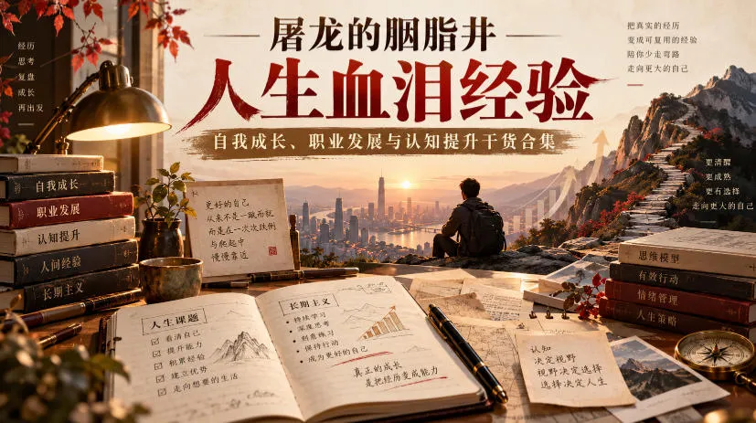 屠龙的胭脂井人生血泪经验｜自我成长、职业发展与认知提升干货合集【文档】-33资源网