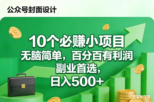 （17669期）10个必赚小项目，无脑简单，百分百有利润，副业首选，日入500+-33资源网