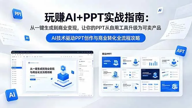 （18448期）玩赚AI+PPT实战指南-更新5月13：从一键生成到商业变现，让你的PPT从自用工具升级为可卖产品-33资源网