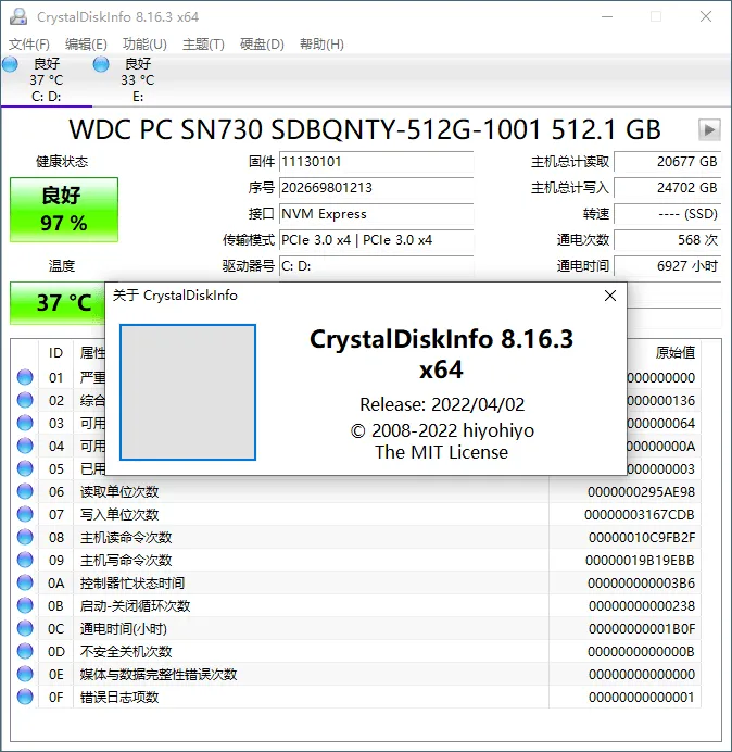 CrystalDiskInfo v9.9.1绿色版