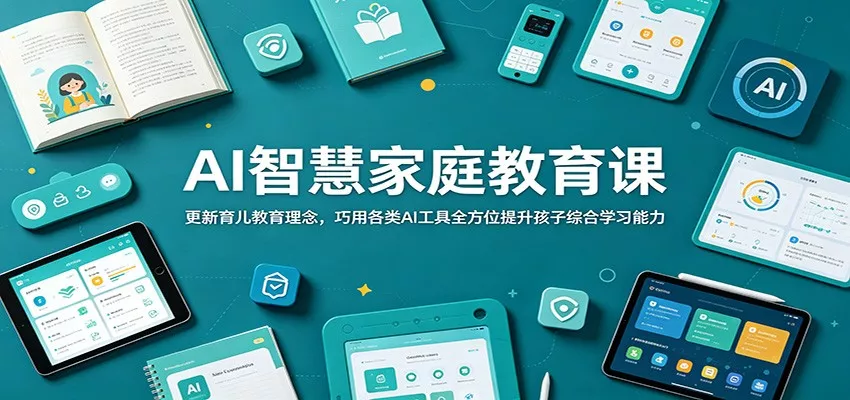 AI智慧家庭教育课:更新育儿教育理念,巧用各类AI工具全方位提升孩子综合学习能力-33资源网