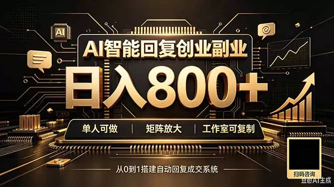 全自动AI挂机创业|个人副业→工作室全链路扶持-33资源网