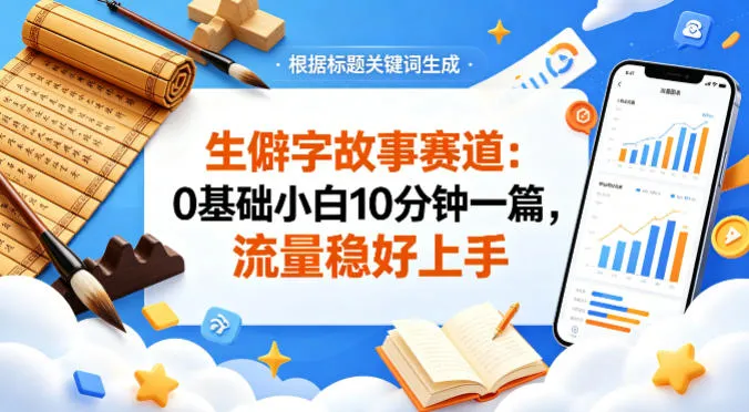 公众号流量主——生僻字故事赛道，流量稳，好上手，0基础小白也能10分钟一篇-33资源网