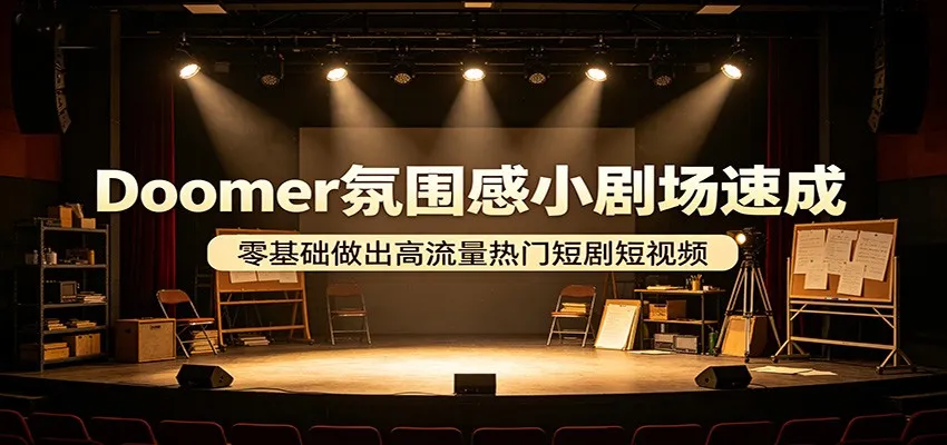 Doomer氛围感小剧场速成，零基础做出高流量热门短剧短视频-33资源网