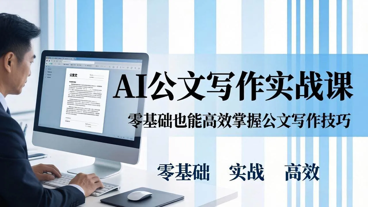（17783期）AI 公文写作实战课：零基础掌握格式规范与 5 大文种，用 AI 高效写出合格材料-33资源网