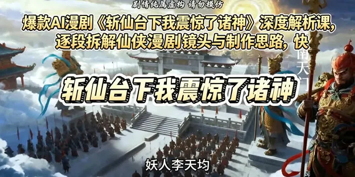 爆款AI漫剧《斩仙台下我震惊了诸神》深度解析课，逐段拆解仙侠漫剧镜头与制作思路，快速复刻爆款创作模式-33资源网
