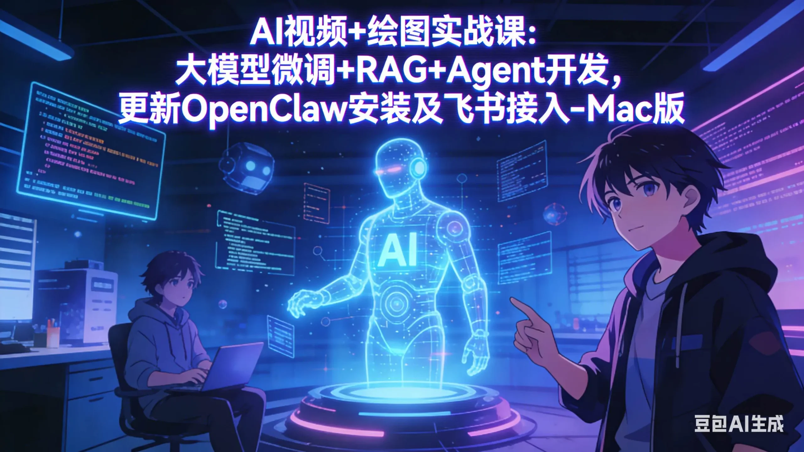 （17594期）AI视频+绘图实战课：大模型微调+RAG+Agent开发，更新OpenClaw安装及飞书接入-Mac版-33资源网