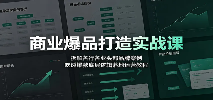商业爆品打造实战课:拆解各行各业头部品牌案例,吃透爆款底层逻辑落地运营教程 商业爆品打造实战课:拆解各行各业头部品牌案例,吃透爆款底层逻辑落地运营教程