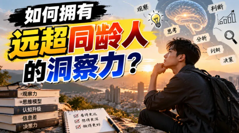 付费文章:如何拥有远超同龄人的洞察力?-33资源网
