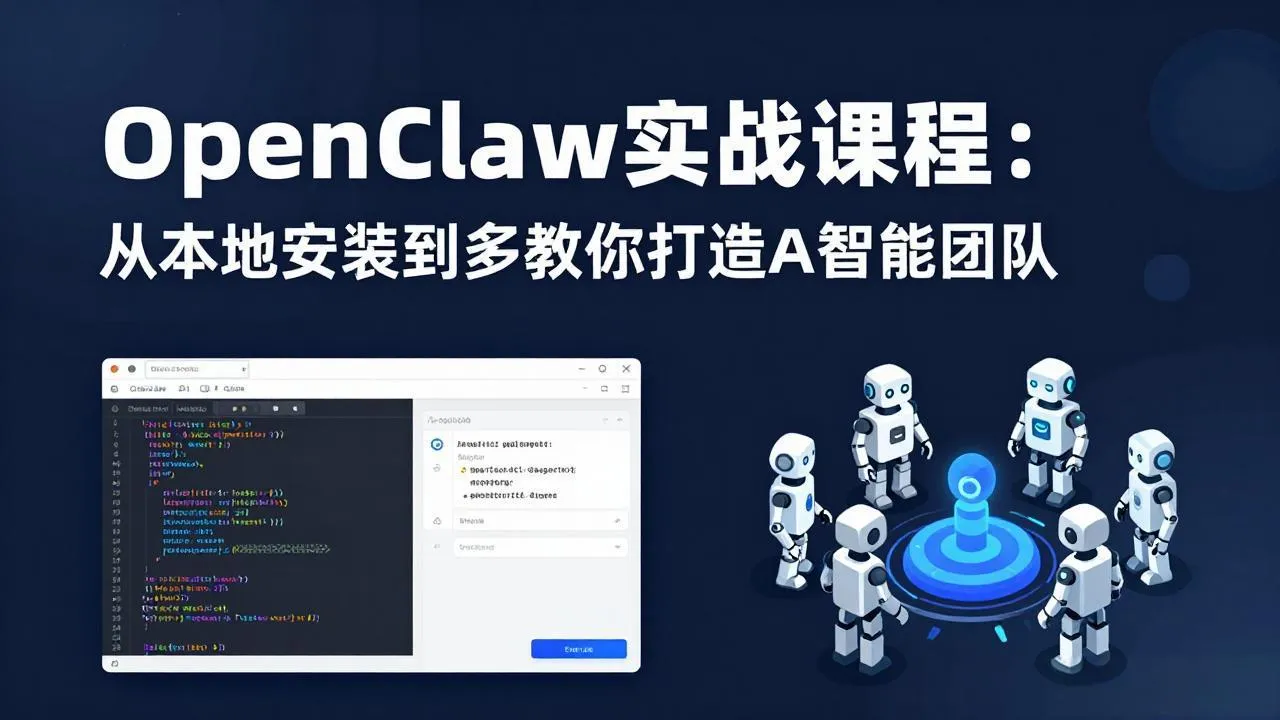 OpenClaw实战课程：从本地安装到多Agent协同，手把手教你打造AI智能团队-33资源网