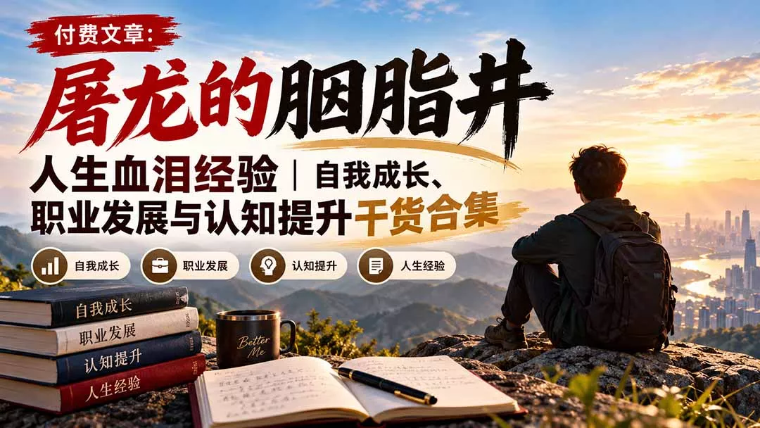 付费文章:屠龙的胭脂井人生血泪经验|自我成长、职业发展与认知提升干货合集-33资源网