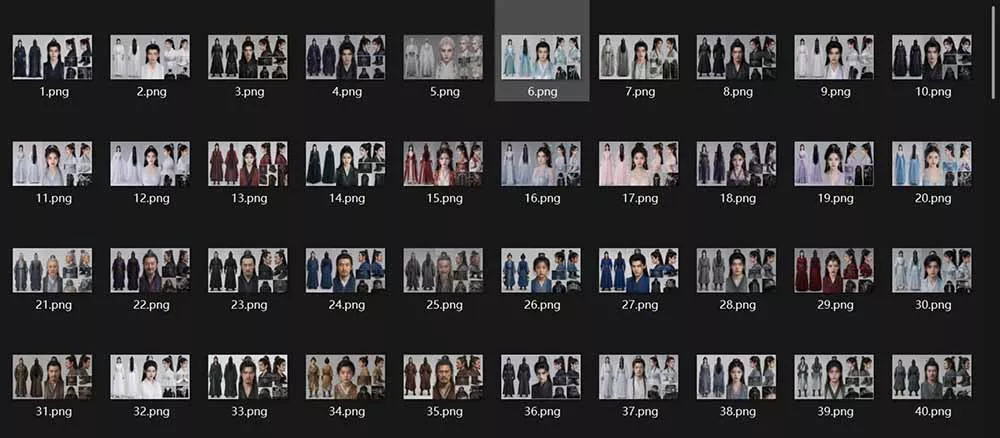 200个仙侠玄幻仿真人素材◆10男主×10女主×180配角,4K资料卡+AI生图提示词,漫剧必备-33资源网
