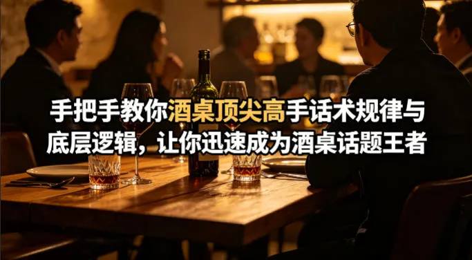 付费文章：手把手教你酒桌顶尖高手话术规律与底层逻辑，让你迅速成为酒桌话题王者(二十年全网独家经验分享)-33资源网