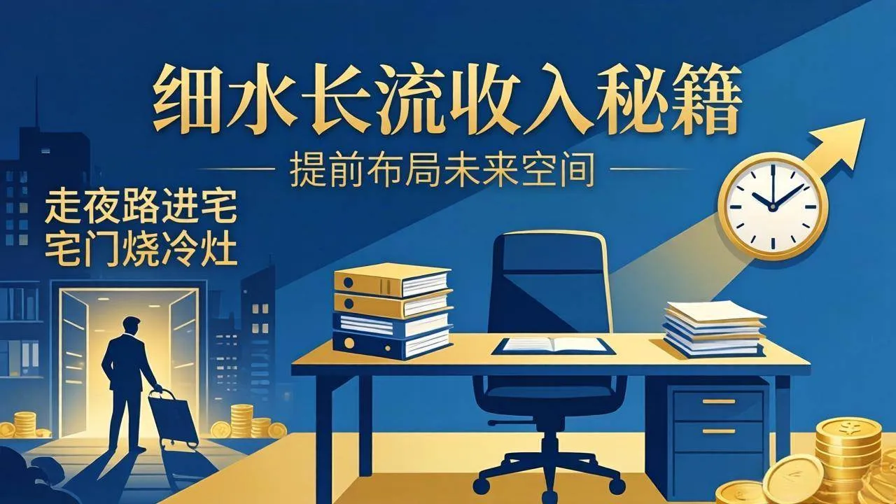 （17836期）某付费文章：细水长流收入秘籍：走夜路进宅门烧冷灶，提前布局未来空间-33资源网