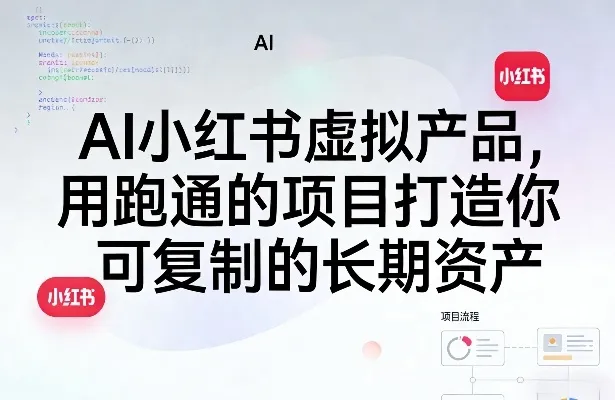 AI小红书虚拟产品，用跑通的项目打造你可复制的长期资产-33资源网