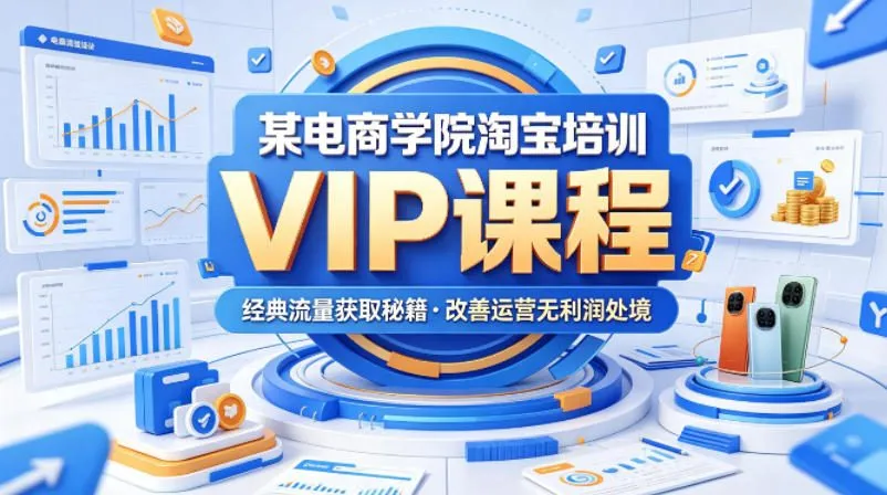 某电商学院淘宝培训VIP课程，各种经典有用的流量获取秘籍，改善运营产品没利润的处境(2026年5月)-33资源网
