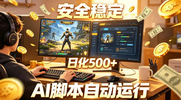 三角洲全自动挂G项目，AI脚本躺賺，日化500+，无需手动操作【揭秘】-33资源网