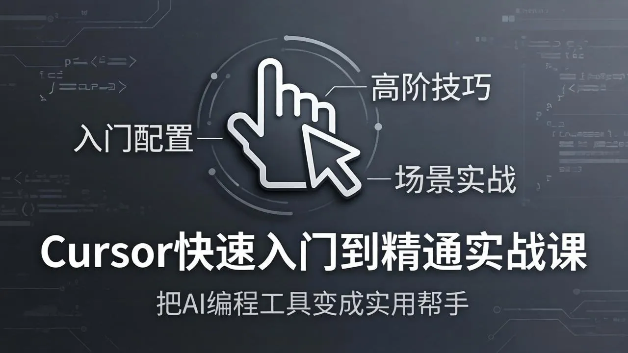 Cursor快速入门到精通实战课：入门配置+高阶技巧+场景实战，把AI编程工具变成实用帮手-33资源网