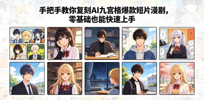 手把手教你复刻AI九宫格爆款短片漫剧，零基础也能快速上手-33资源网