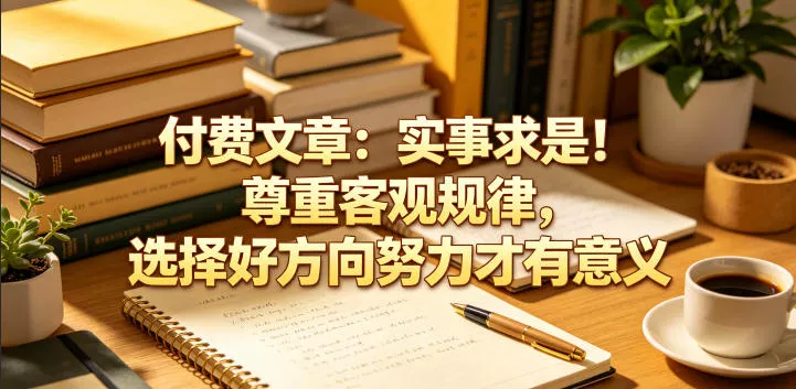 付费文章：实事求是！尊重客观规律，选择好方向努力才有意义-33资源网