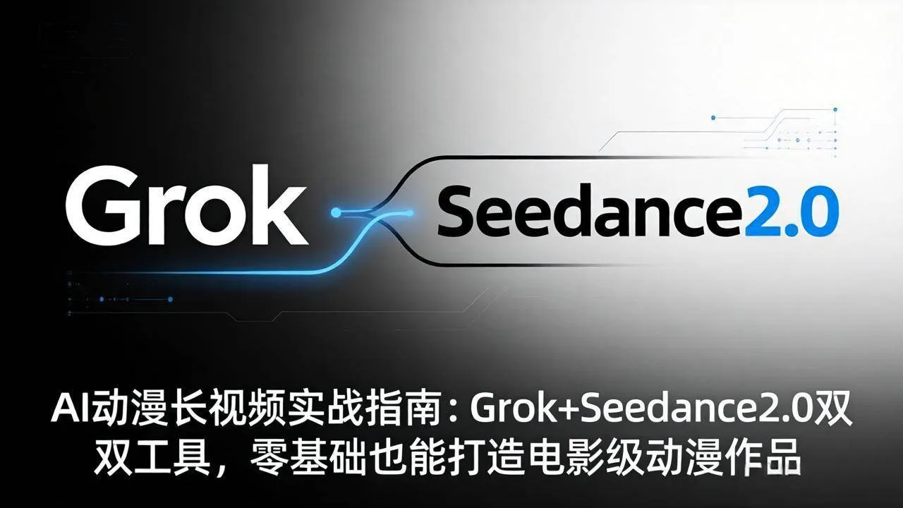 （18153期）AI动漫长视频实战指南：Grok+Seedance2.0双工具，零基础也能打造电影级动漫作品-33资源网