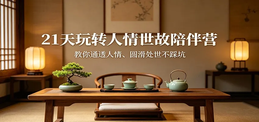 21天玩转人情世故陪伴营：教你通透人情、圆滑处世不踩坑-33资源网
