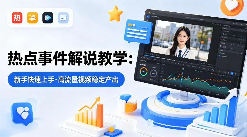 某大V的热点事件解说教学，新手也能快速上手，稳定产出高流量解说视频-33资源网
