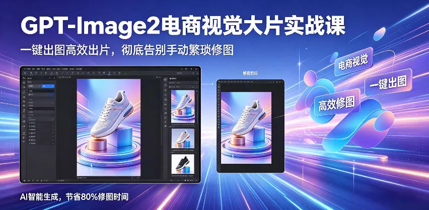 GPT-Image2电商视觉大片实战课，一键出图高效出片，彻底告别手动繁琐修图(更新)-33资源网