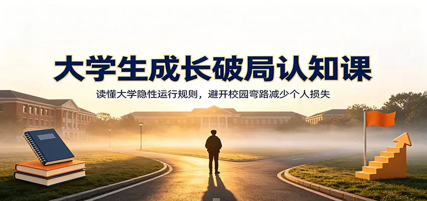 大学生成长破局认知课：读懂大学隐性运行规则，避开校园弯路减少个人损失-33资源网