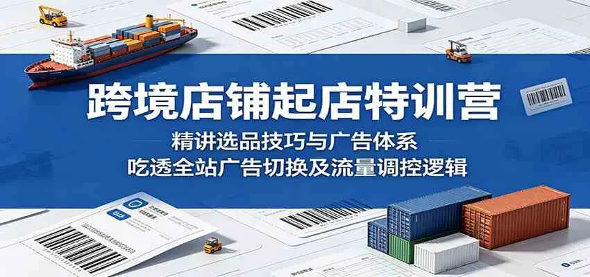 跨境店铺起店特训营：精讲选品技巧与广告体系，吃透全站广告切换及流量调控逻辑-33资源网