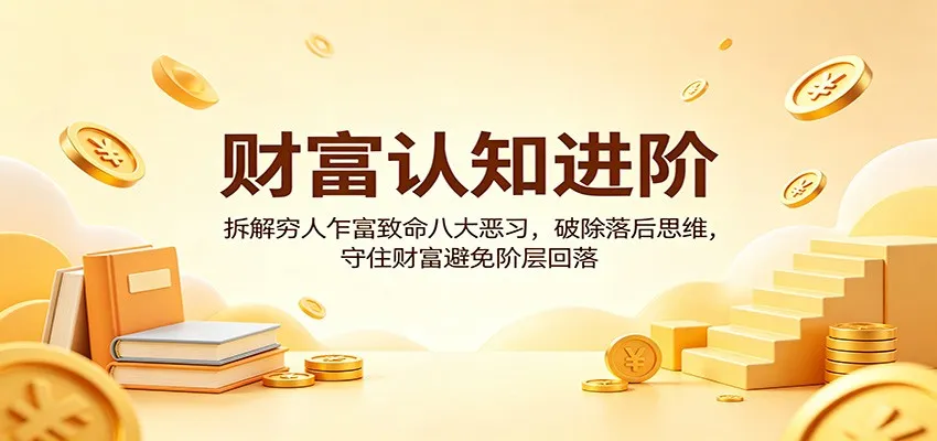 财富认知进阶：拆解穷人乍富致命八大恶习，破除落后思维，守住财富避免阶层回落-33资源网