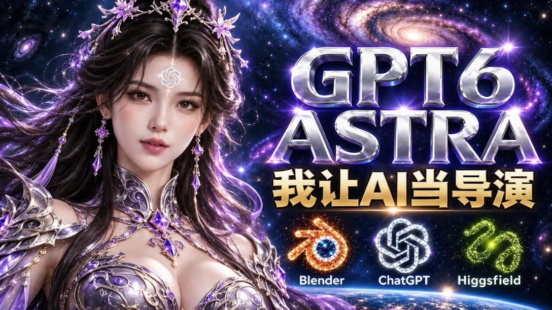 让GPT-6 Astra当导演!Higgsfield和Blender实战打造30秒玄幻精准运镜短片! 让GPT-6 Astra当导演!Higgsfield和Blender实战打造30秒玄幻精准运镜短片!